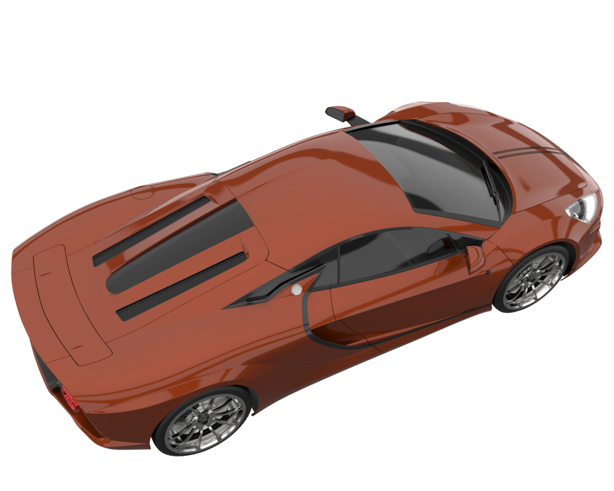 Sport car isolated on transparent background. 3d rendering - illustration png