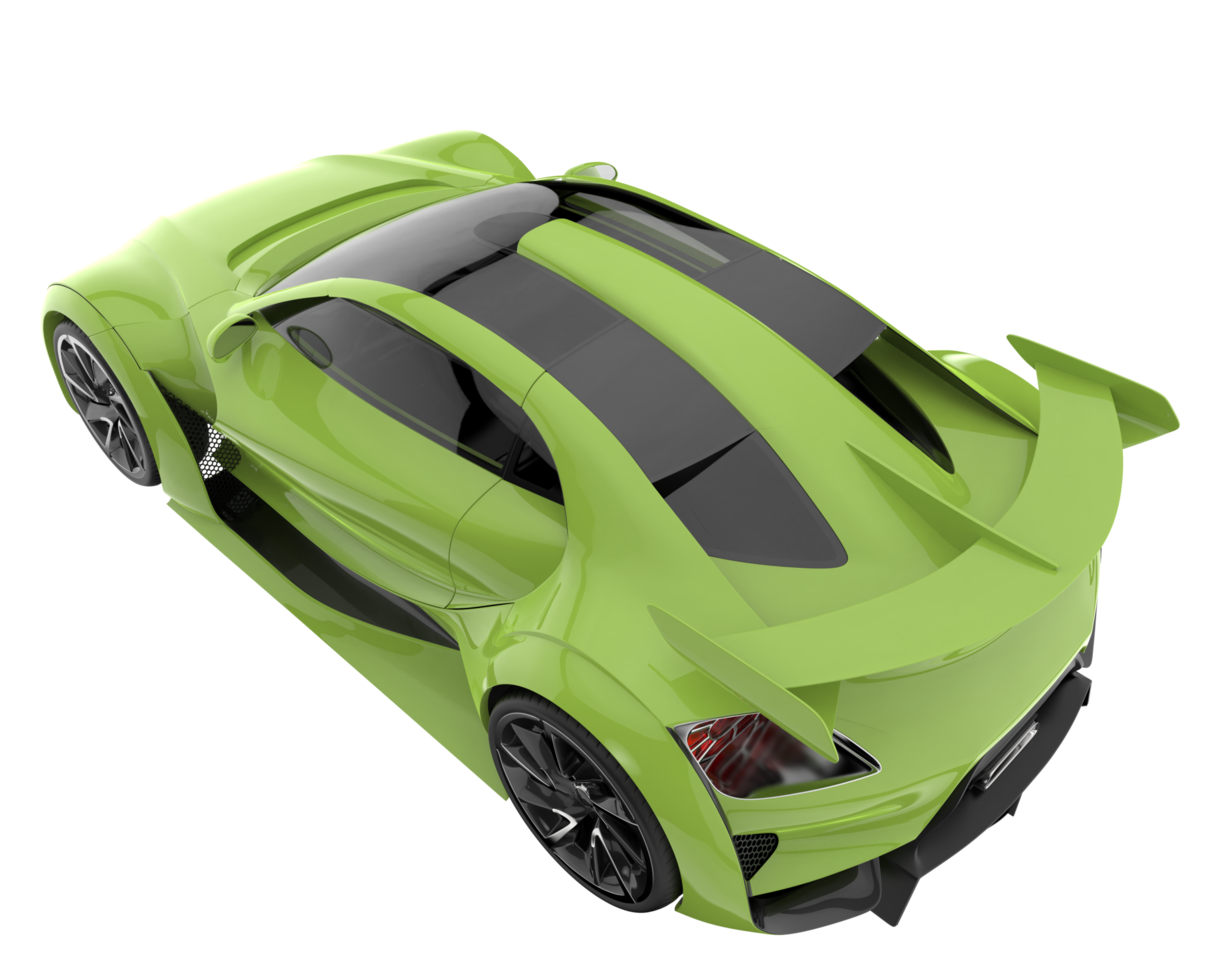 Sport car isolated on transparent background. 3d rendering - illustration png