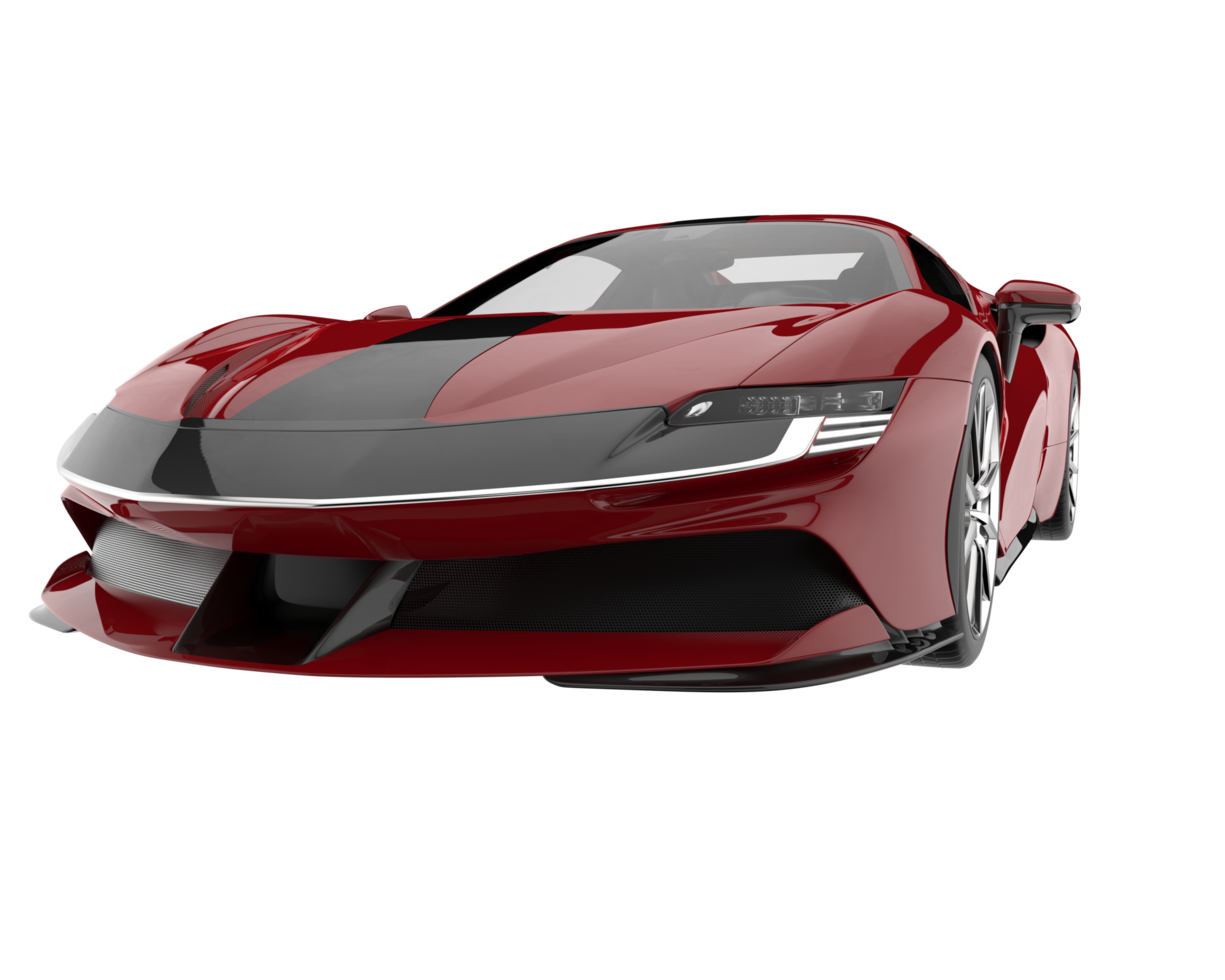 Sport car isolated on transparent background. 3d rendering - illustration png