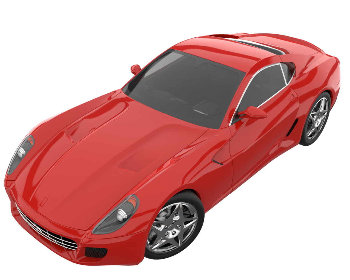 Sport car isolated on transparent background. 3d rendering - illustration png