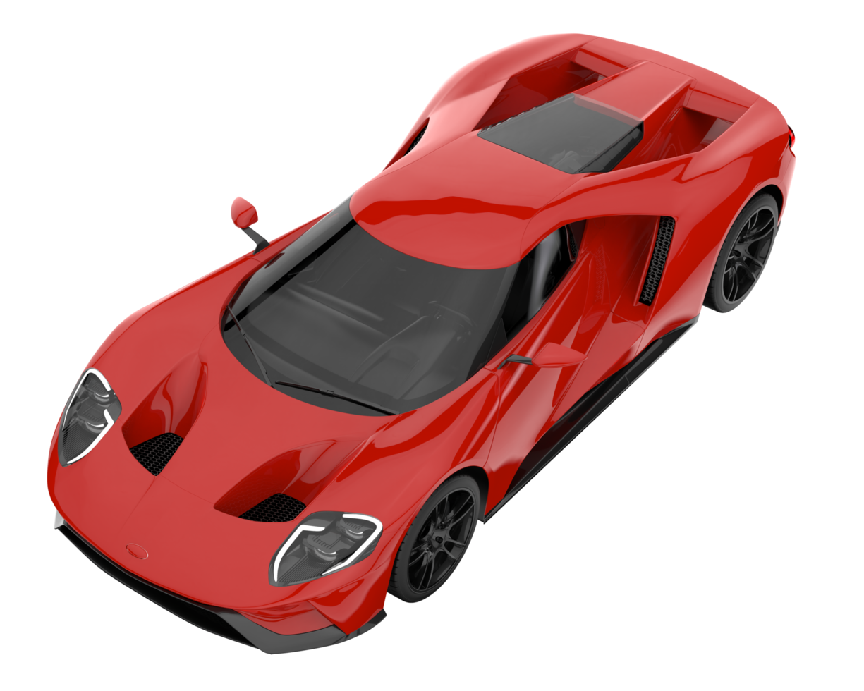 Sport car isolated on transparent background. 3d rendering - illustration png