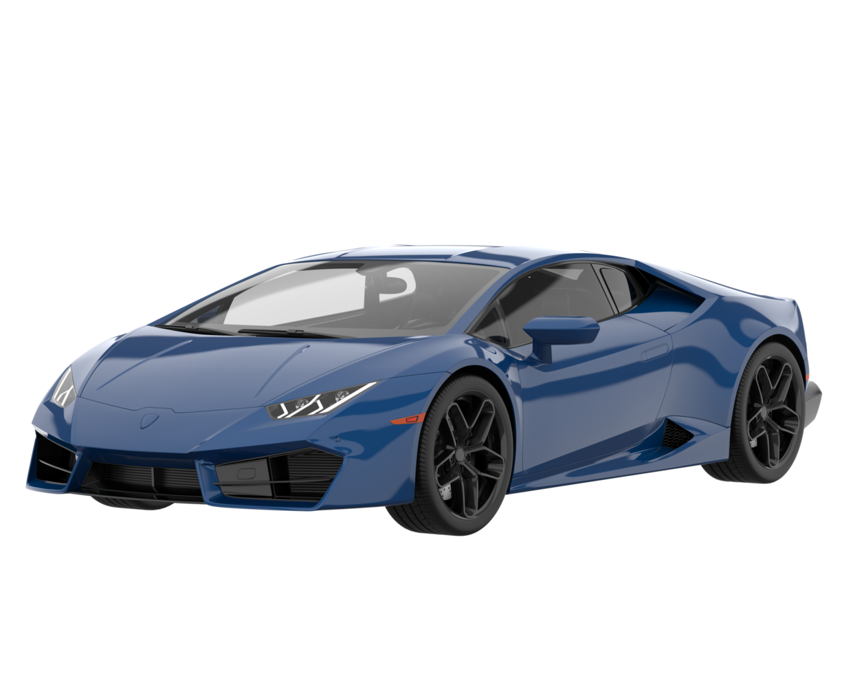 Sport car isolated on transparent background. 3d rendering - illustration png