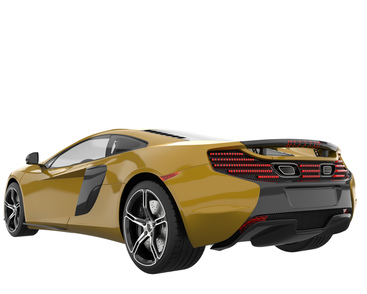 Sport car isolated on transparent background. 3d rendering - illustration png