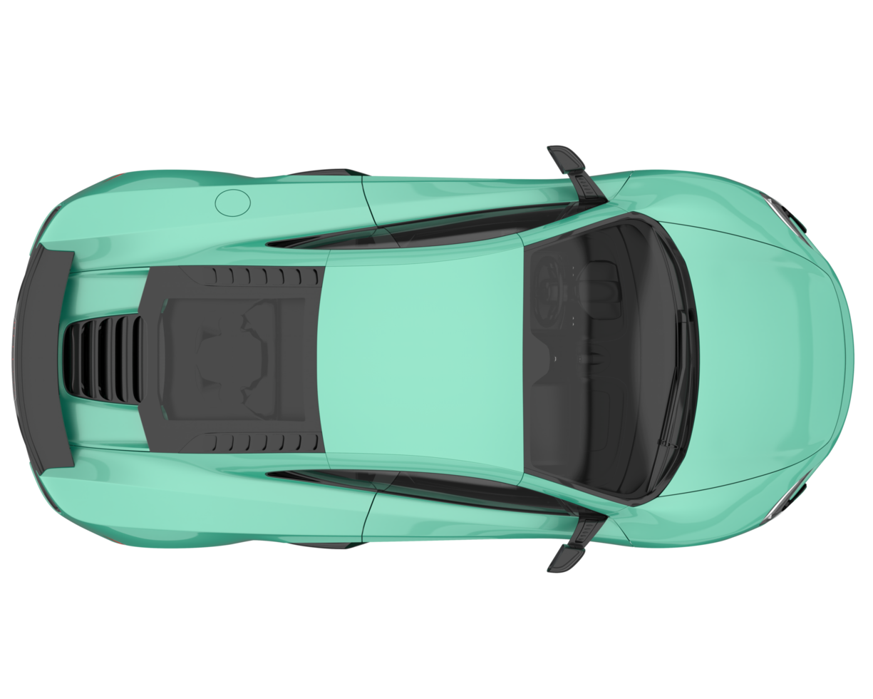 Sport car isolated on transparent background. 3d rendering - illustration png