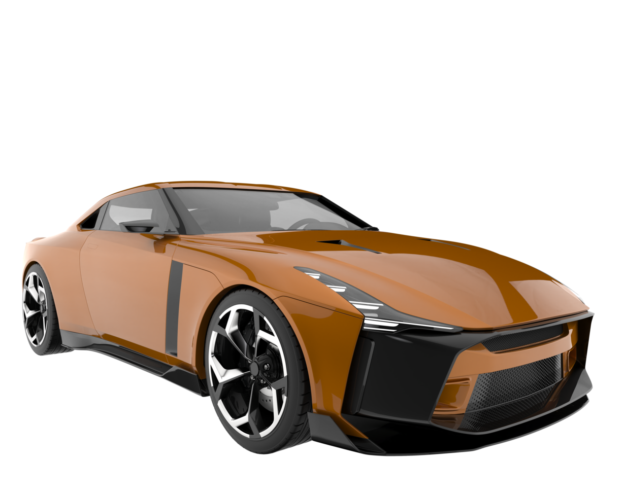 Sport car isolated on transparent background. 3d rendering - illustration png