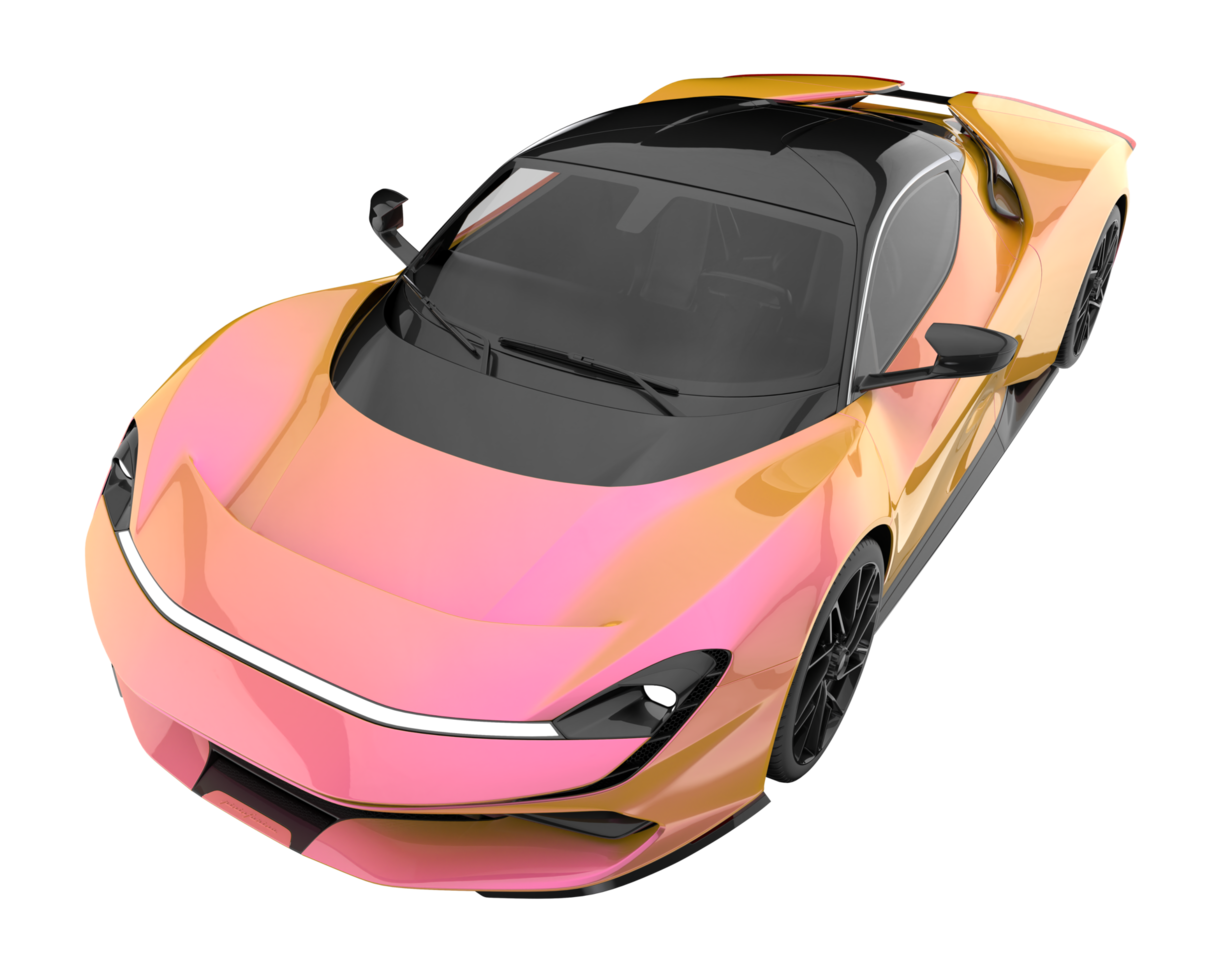 Sport car isolated on transparent background. 3d rendering - illustration png