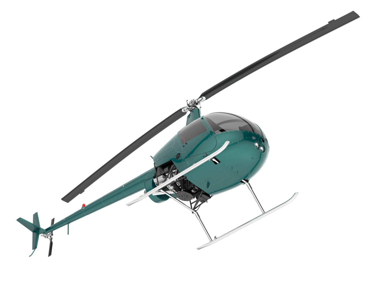 Helicopter isolated on transparent background. 3d rendering - illustration png