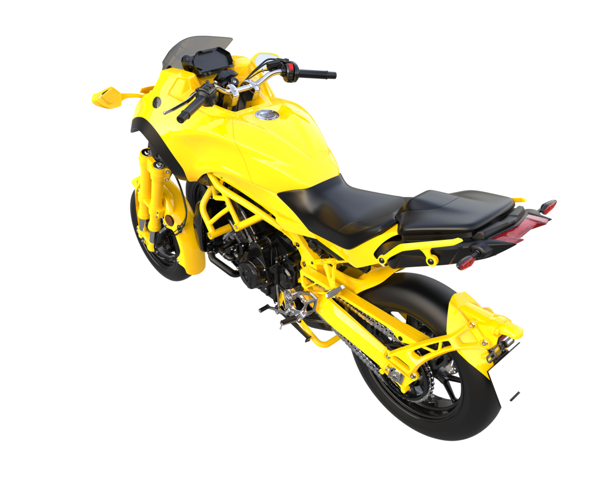 Motorcycle isolated on transparent background. 3d rendering - illustration png