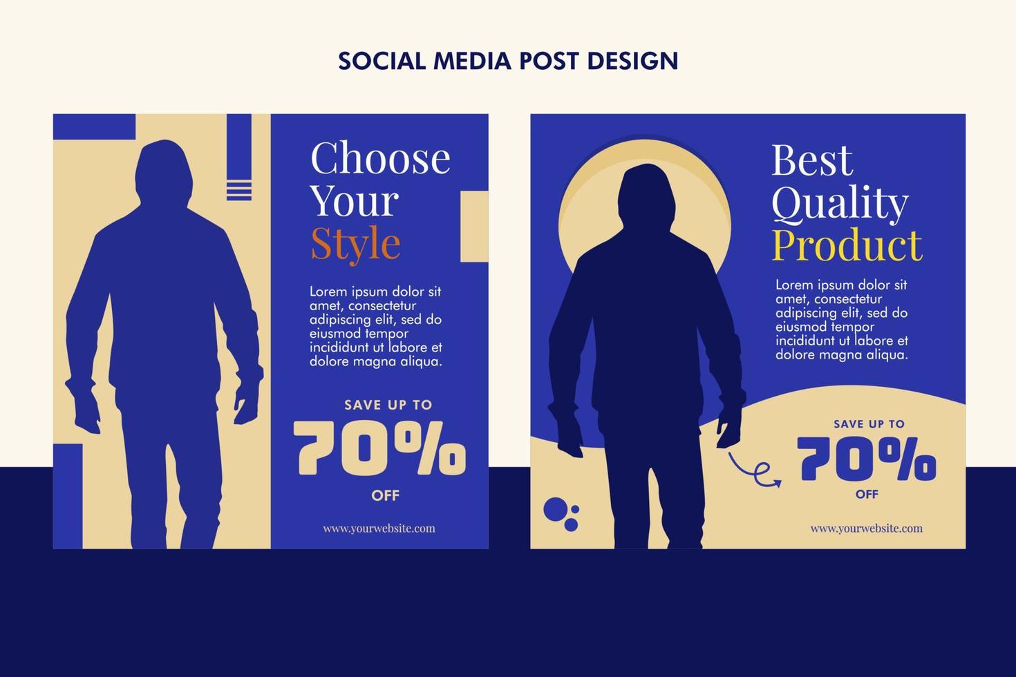 Social media post design vector