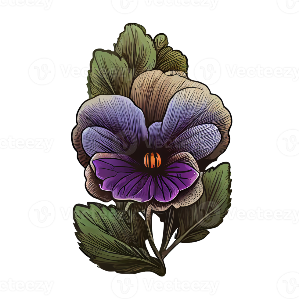 schattig bloem hand- getrokken element, perfect voor decoreren Valentijn dag of moeder dag kaart. png