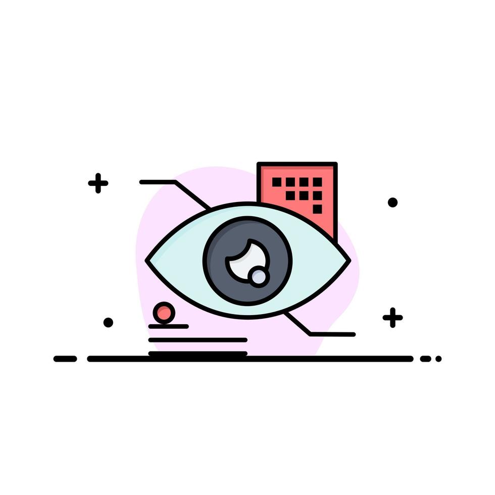 Eye Tap Eye tap Technology Business Logo Template Flat Color vector