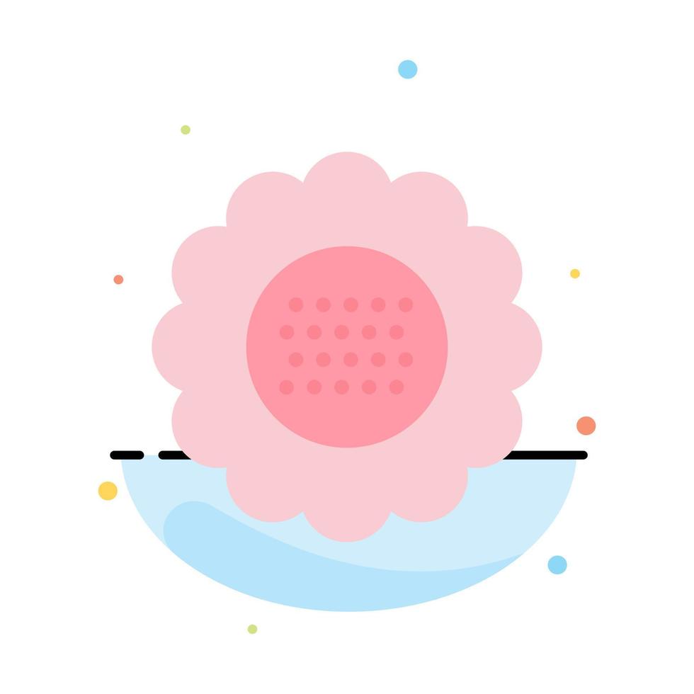 Flora Floral Flower Nature Spring Abstract Flat Color Icon Template vector