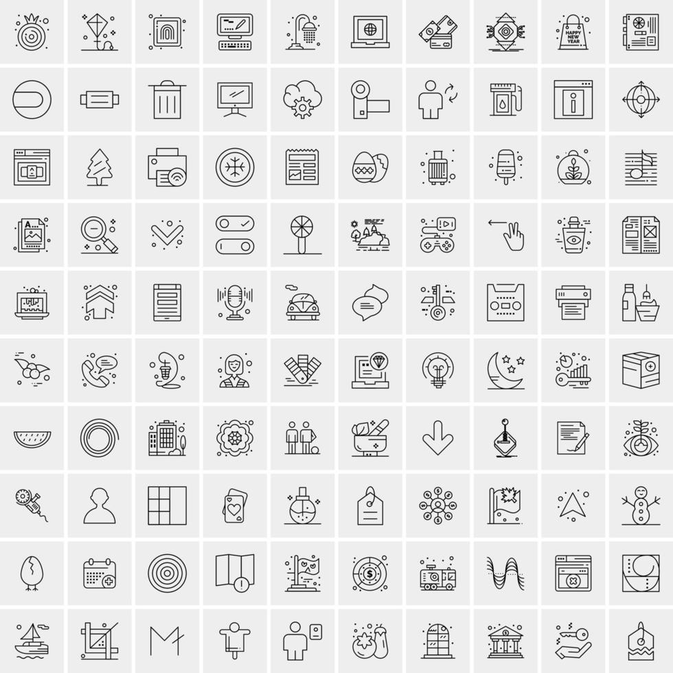 100 Business Icons for web and Print Material vector