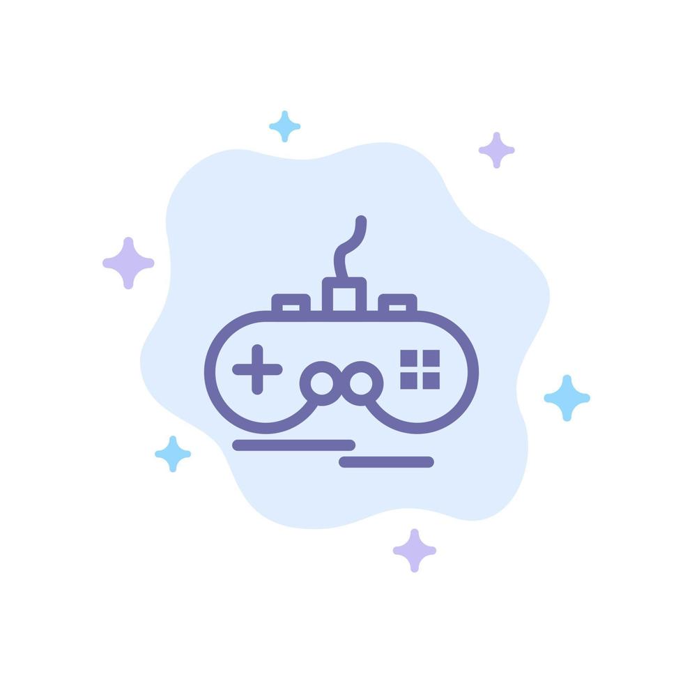 Joystick Wireless Xbox Gamepad Blue Icon on Abstract Cloud Background vector