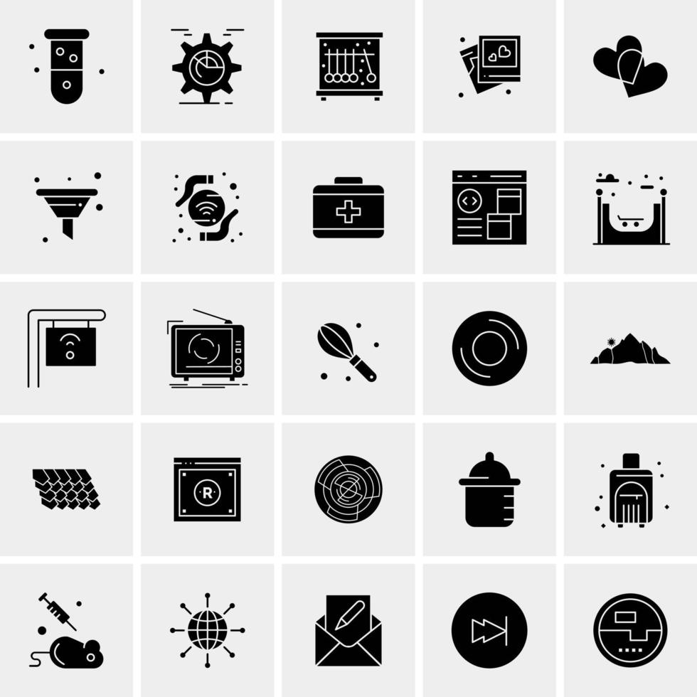 25 iconos de negocios universales vector ilustración de icono creativo para usar en proyectos relacionados con la web y dispositivos móviles