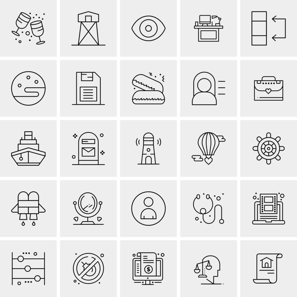 25 Universal Business Icons Vector Creative Icon Illustration to use in web and Mobile Related project