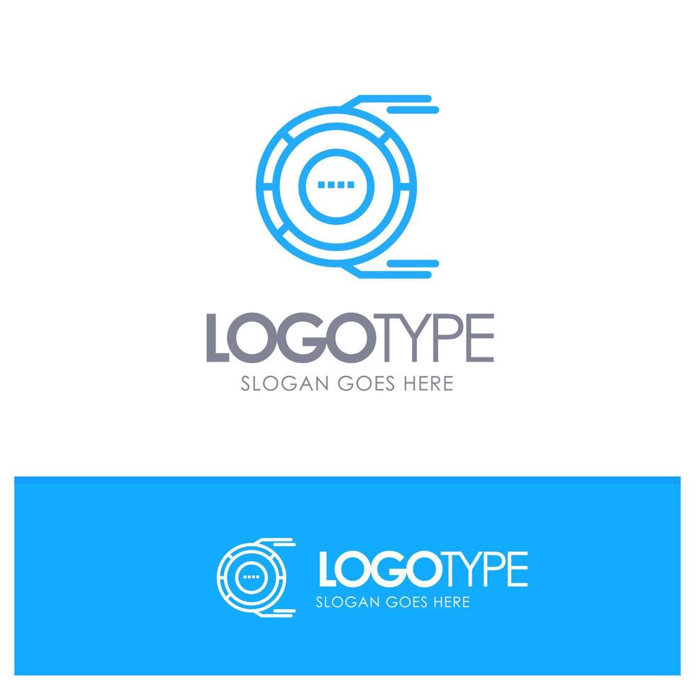 Allocation Analysis Diagram Estimation Resource Blue outLine Logo with place for tagline vector