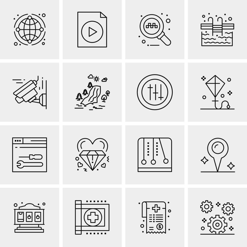 16 Universal Business Icons Vector Creative Icon Illustration to use in web and Mobile Related project