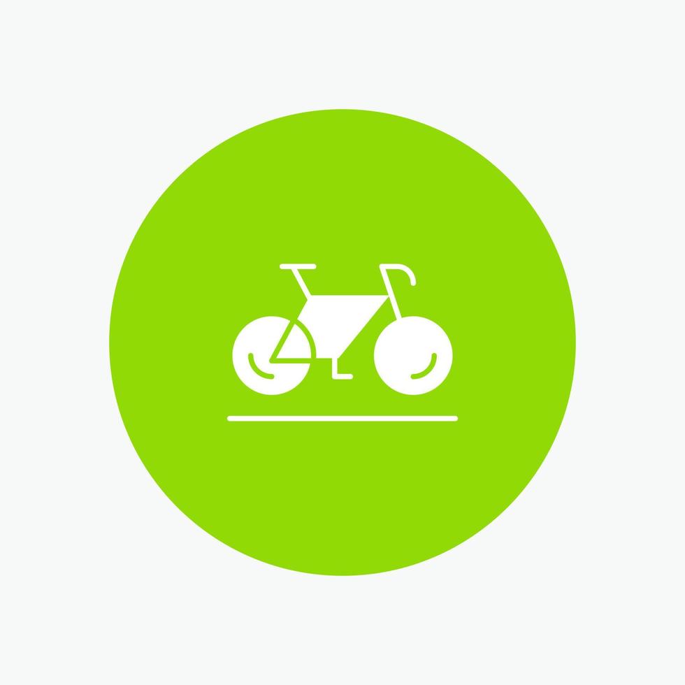 Bicycle Movement Walk Sport white glyph icon vector