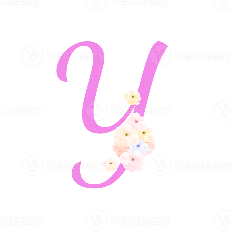 Valentine  Alphabet, 14 February, Floral Letter Design png