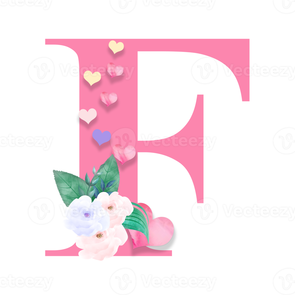 14 de febrero, diseño de letras del alfabeto de san valentín png