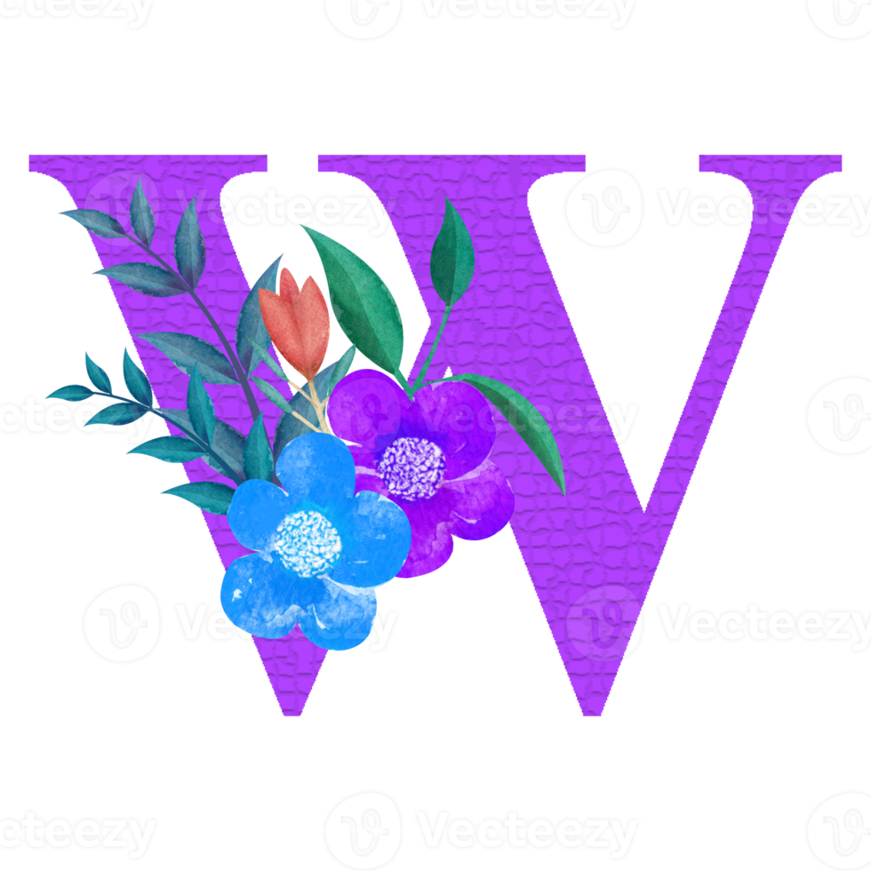 Letter V, Floral Alphabet Clipart, Letters Clipart, Flowers Clipart,  Digital Download -  Norway