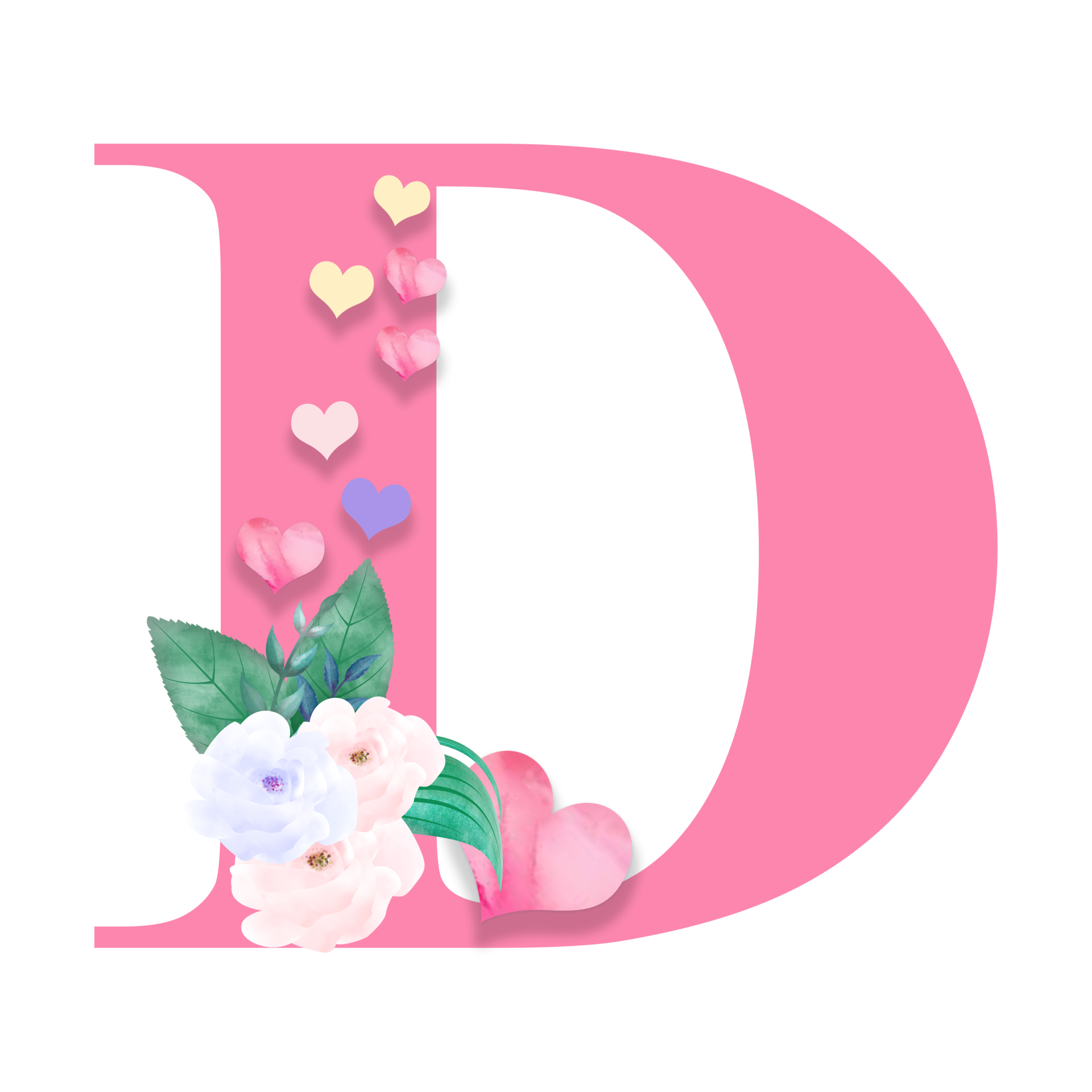 14th February, Valentine Alphabet Letter Design 19170469 PNG