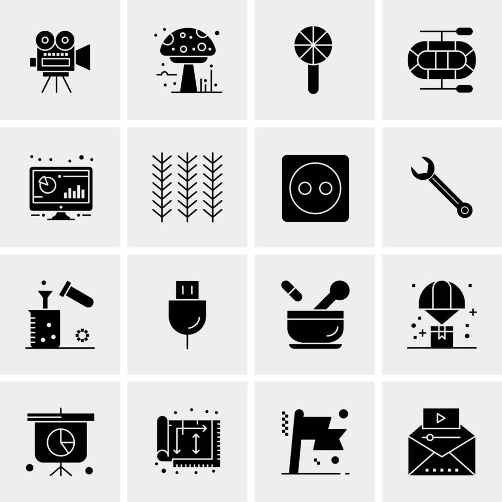 16 Universal Business Icons Vector Creative Icon Illustration to use in web and Mobile Related project