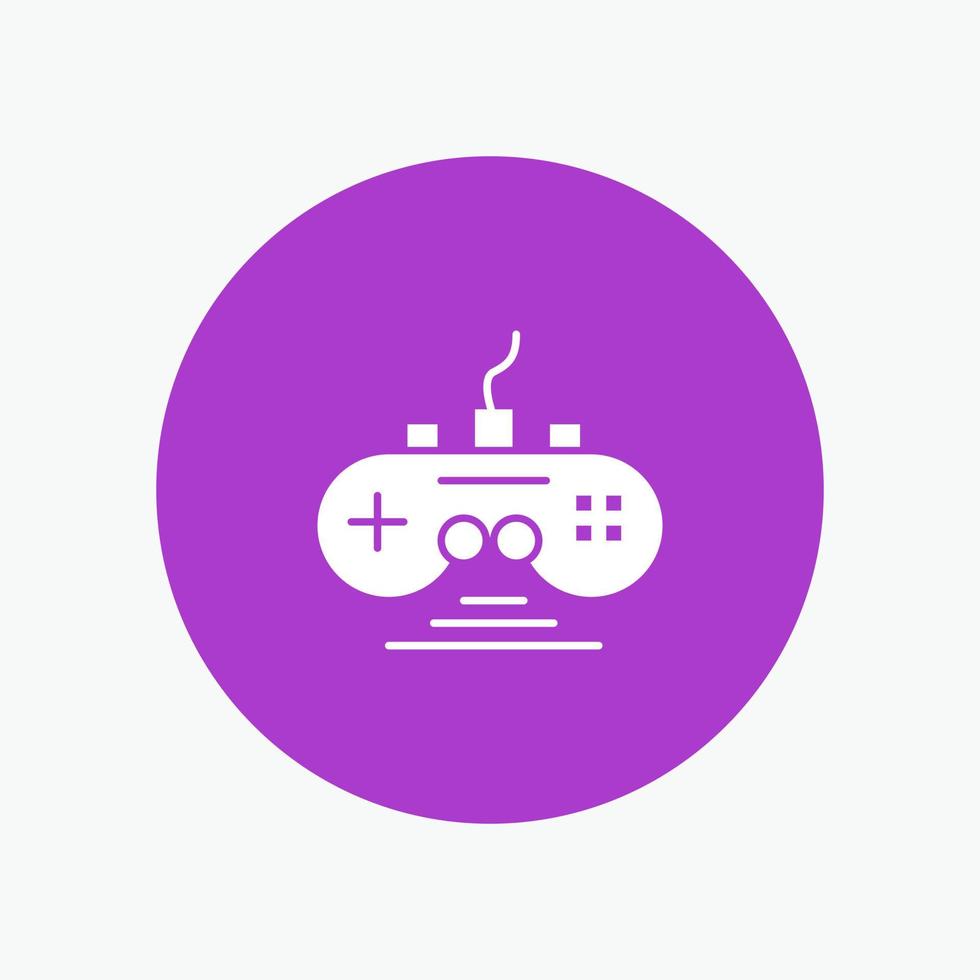 Controller Game Game Controller Gamepad white glyph icon vector