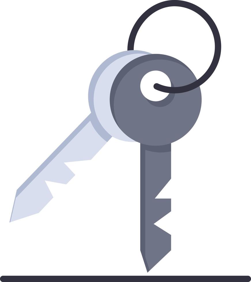 Key Keys Security Room  Flat Color Icon Vector icon banner Template