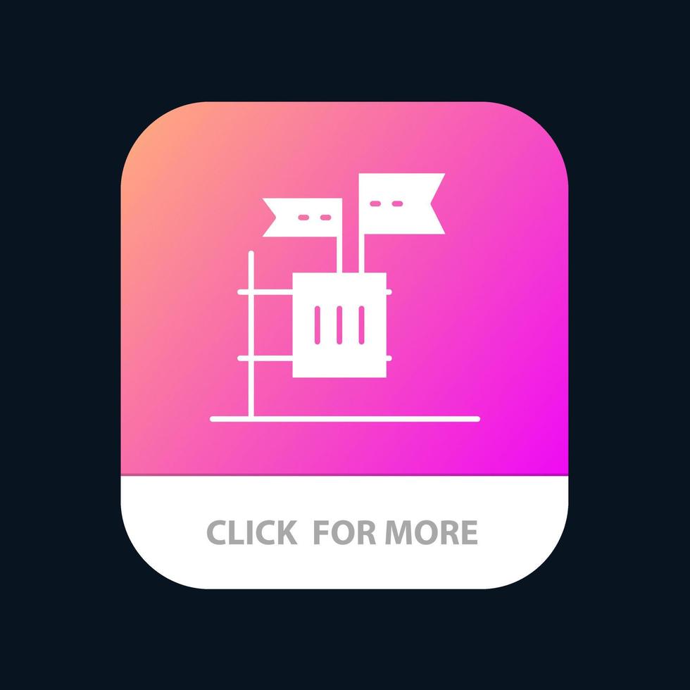 Ballot Boycott Election Garbage Junk Mobile App Button Android and IOS Glyph Version vector