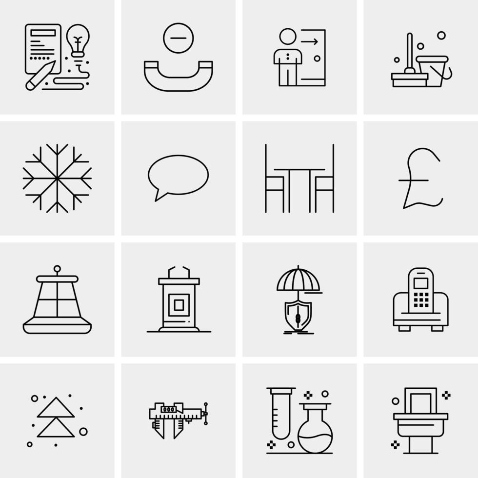 16 Universal Business Icons Vector Creative Icon Illustration to use in web and Mobile Related project