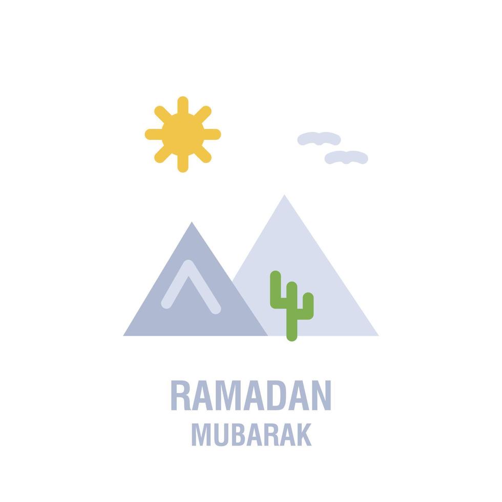 Ramadan icons Muslim islam prayer and ramadan kareem thin line icons set Modern flat style symbols isolated on white for infographics or web use vector