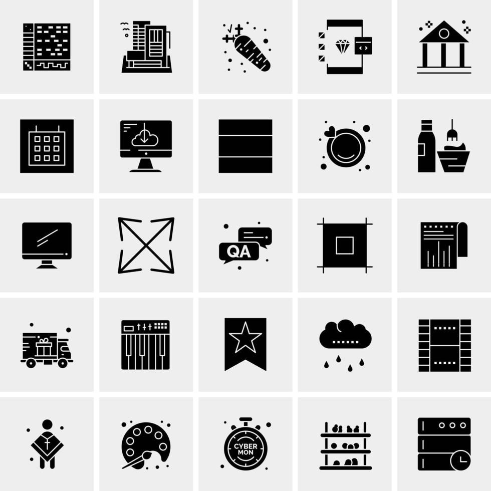 25 iconos de negocios universales vector ilustración de icono creativo para usar en proyectos relacionados con la web y dispositivos móviles