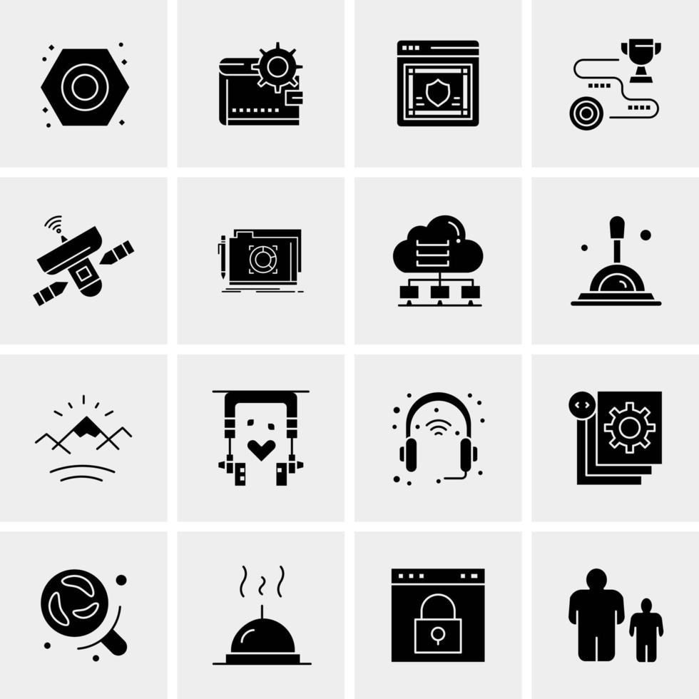 16 Universal Business Icons Vector Creative Icon Illustration to use in web and Mobile Related project