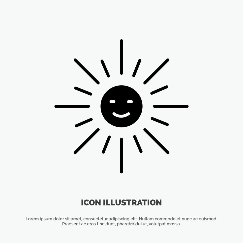 Brightness Light Sun Spring solid Glyph Icon vector