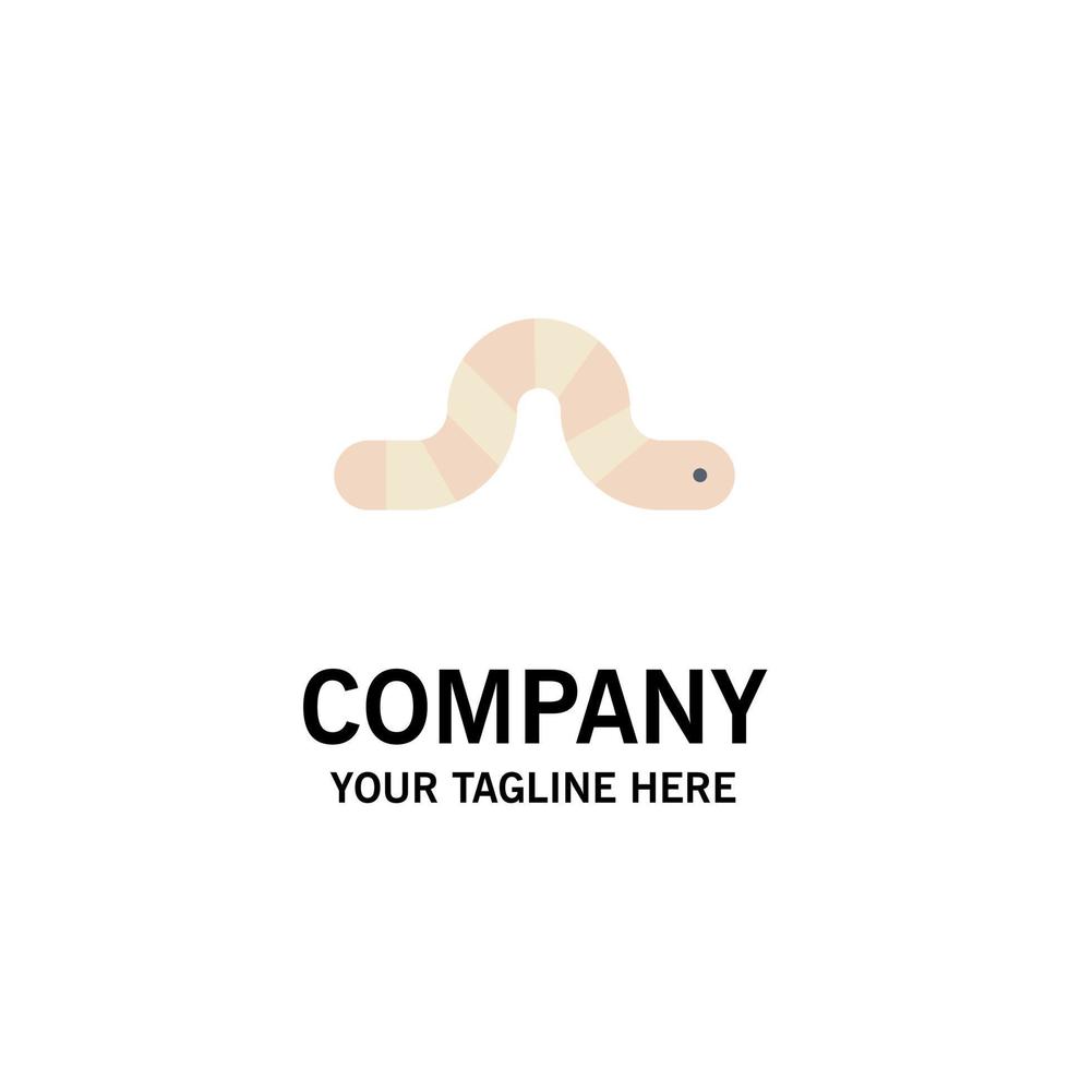 Animal Bug Insect Snake Business Logo Template Flat Color vector