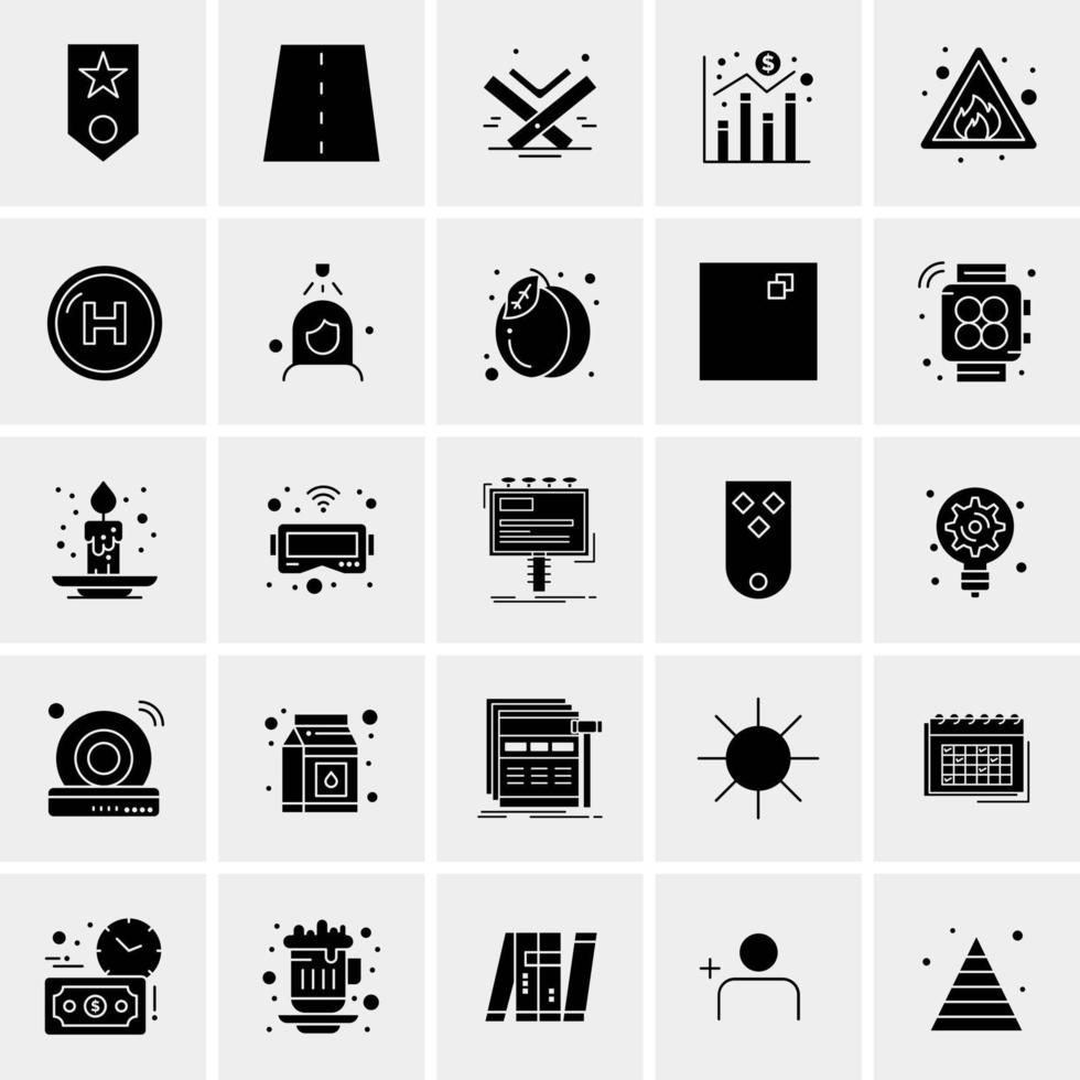 25 iconos de negocios universales vector ilustración de icono creativo para usar en proyectos relacionados con la web y dispositivos móviles