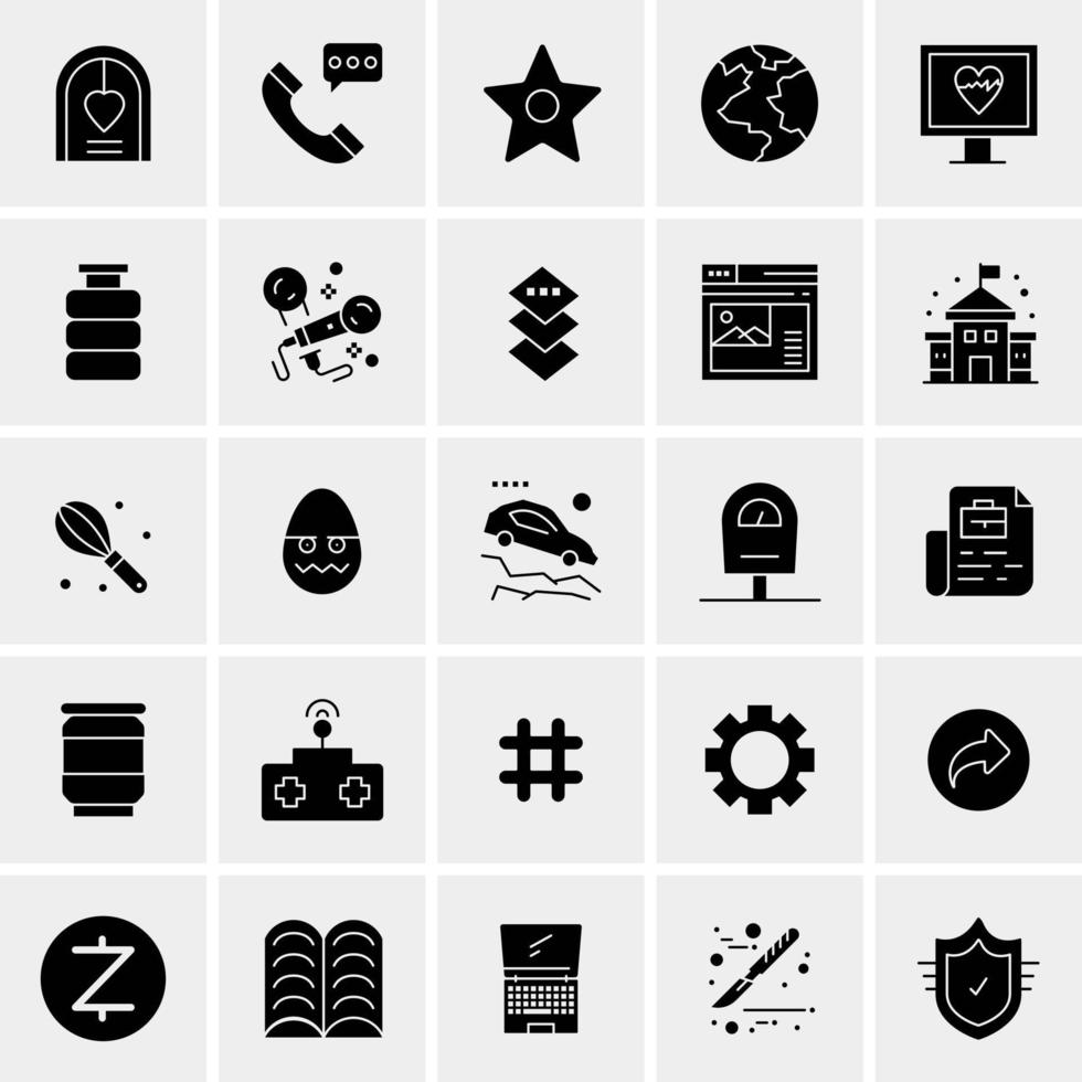 25 iconos de negocios universales vector ilustración de icono creativo para usar en proyectos relacionados con la web y dispositivos móviles