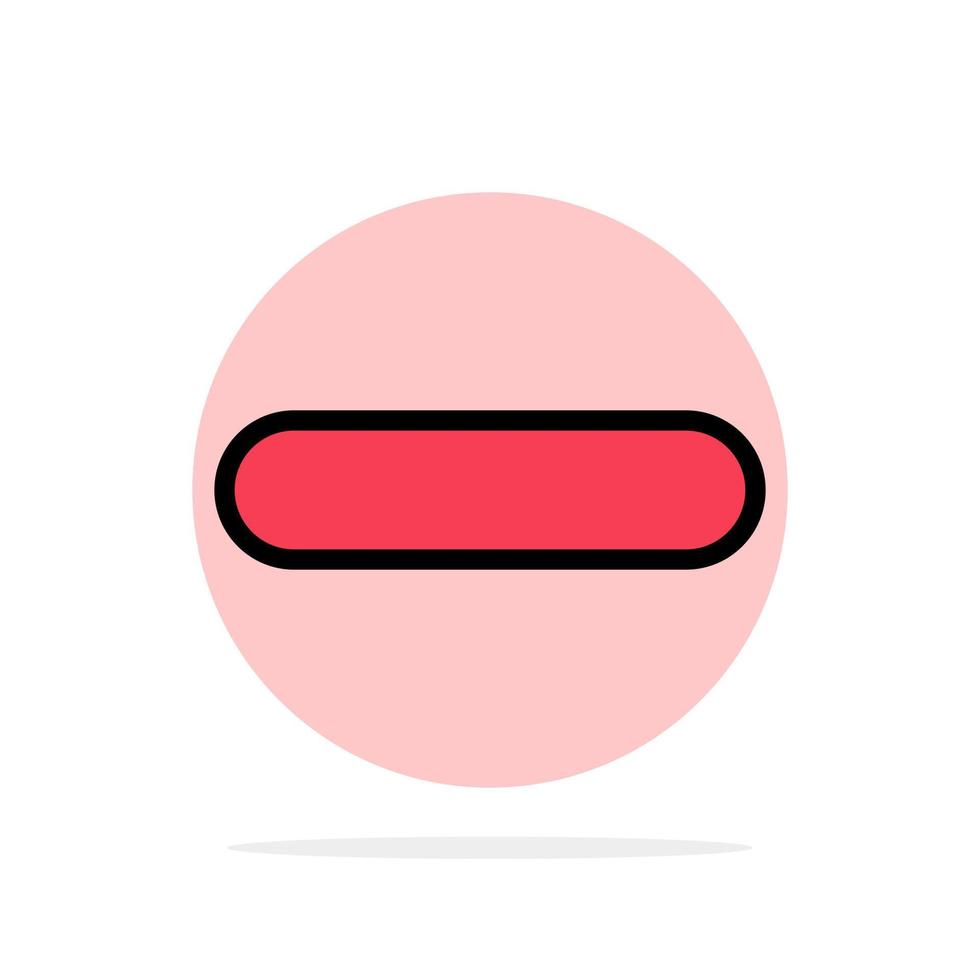 Delete Less Minus Remove Abstract Circle Background Flat color Icon vector