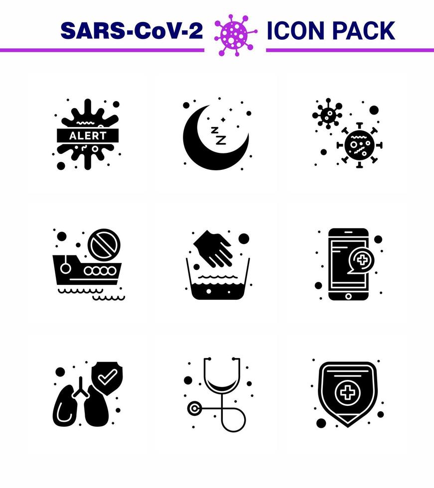 25 Coronavirus Emergency Iconset Blue Design such as hands ship rest time cruise viral coronavirus 2019nov disease Vector Design Elements