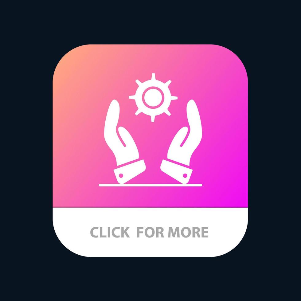 Business Development Modern Solutions Mobile App Button Android and IOS Glyph Version vector