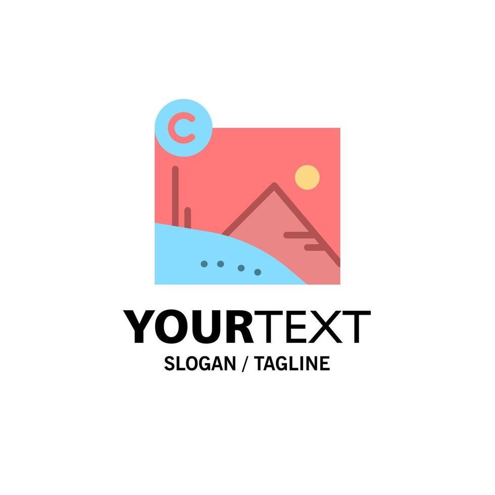 Artwork Business Copyright Copyrighted Business Logo Template Flat