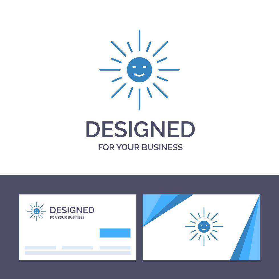 Creative Business Card and Logo template Brightness Light Sun Spring Vector Illustration