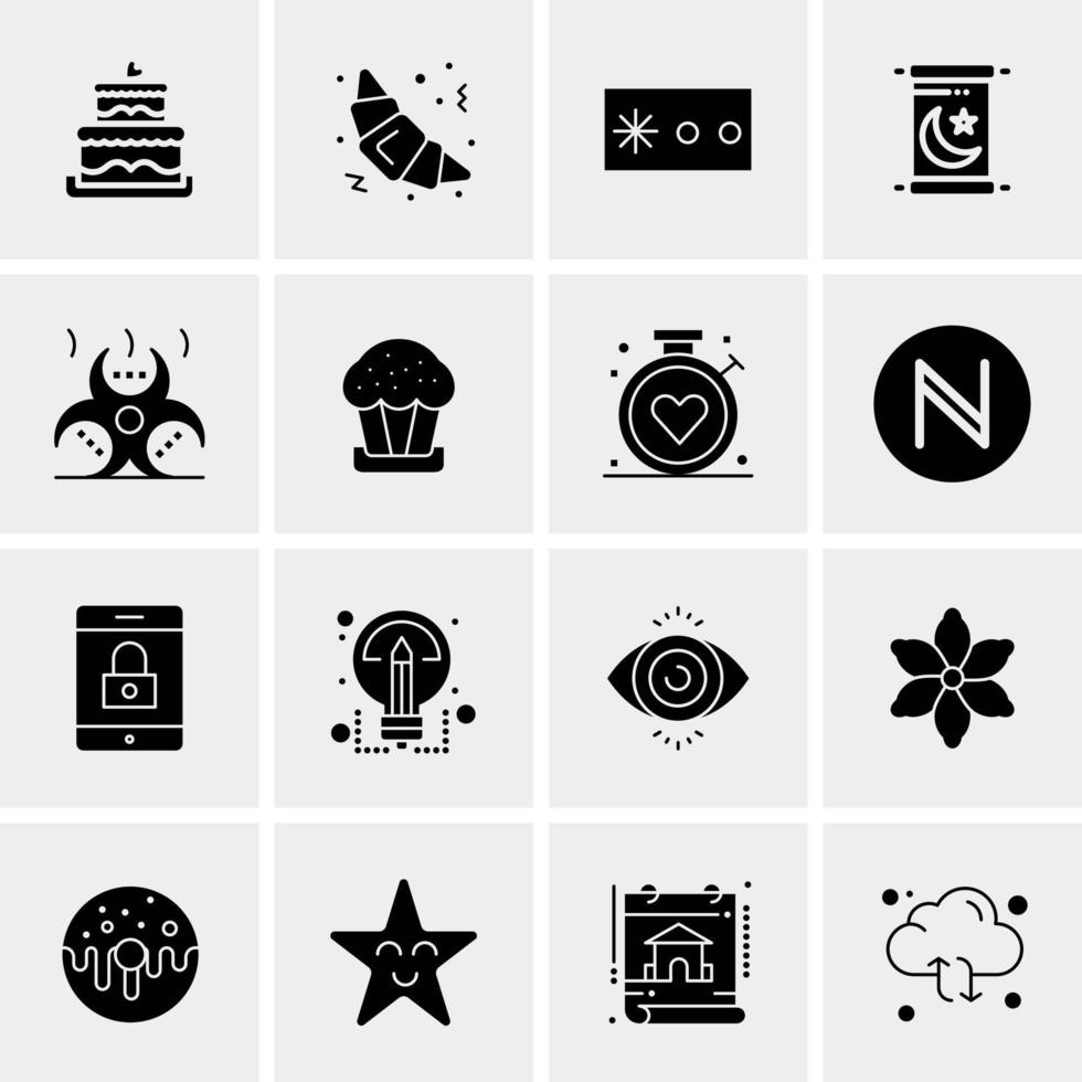 16 Universal Business Icons Vector Creative Icon Illustration to use in web and Mobile Related project