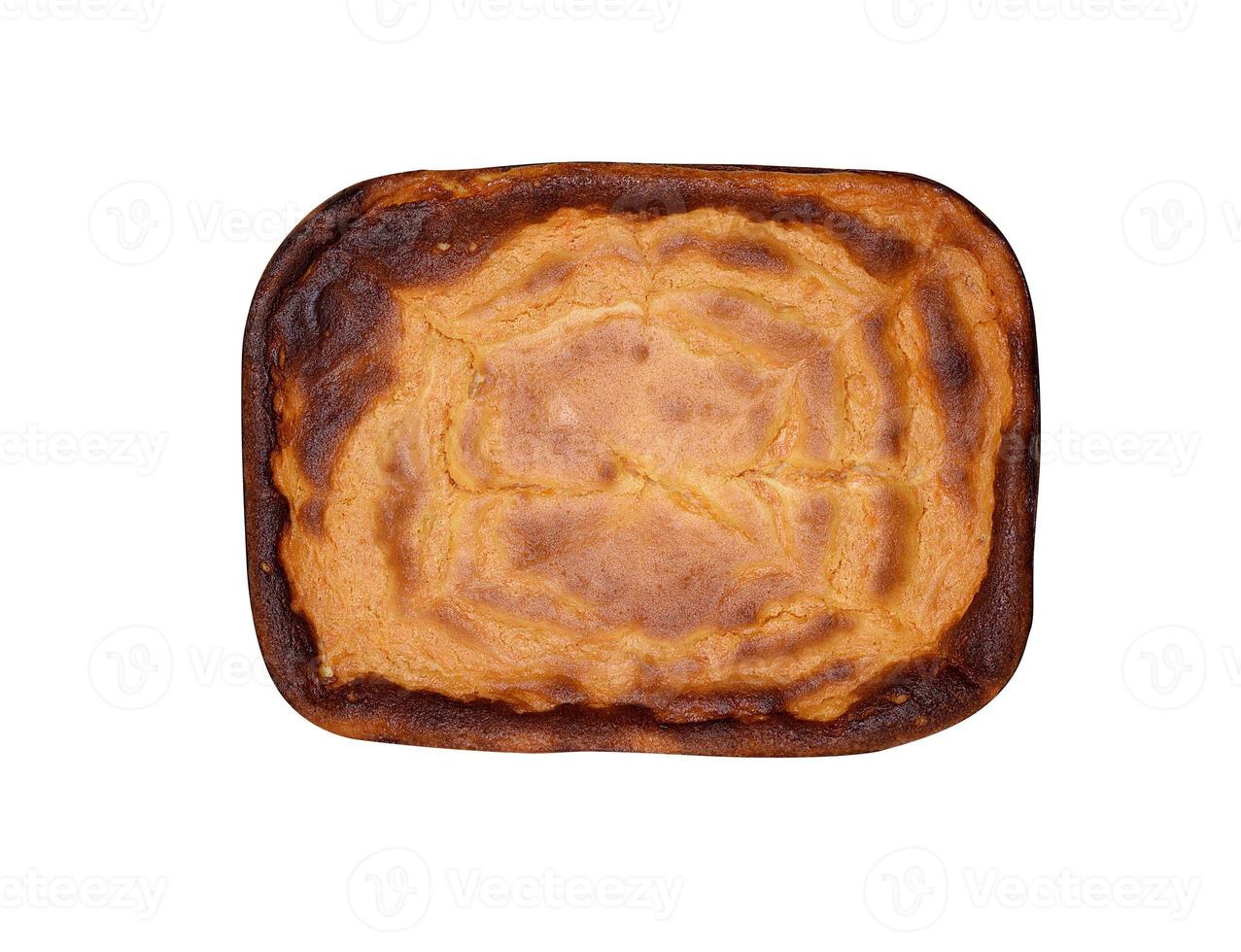 rectangular cottage cheese and pumpkin pie photo