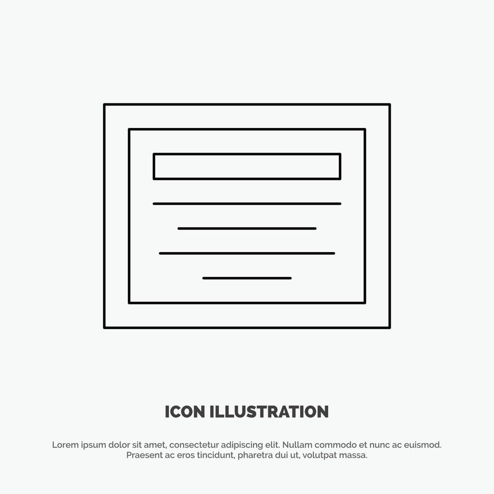 Education File Note Line Icon Vector