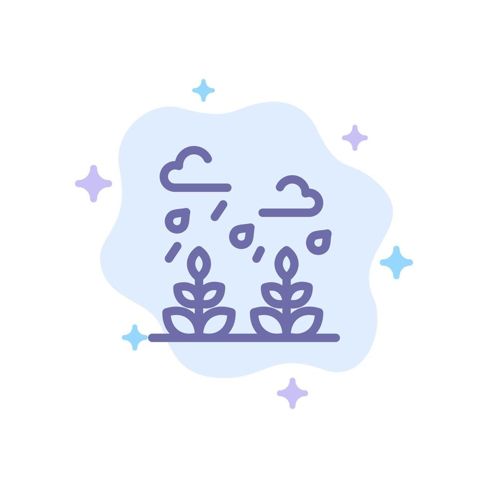 Environment Growth Leaf Life Blue Icon on Abstract Cloud Background vector