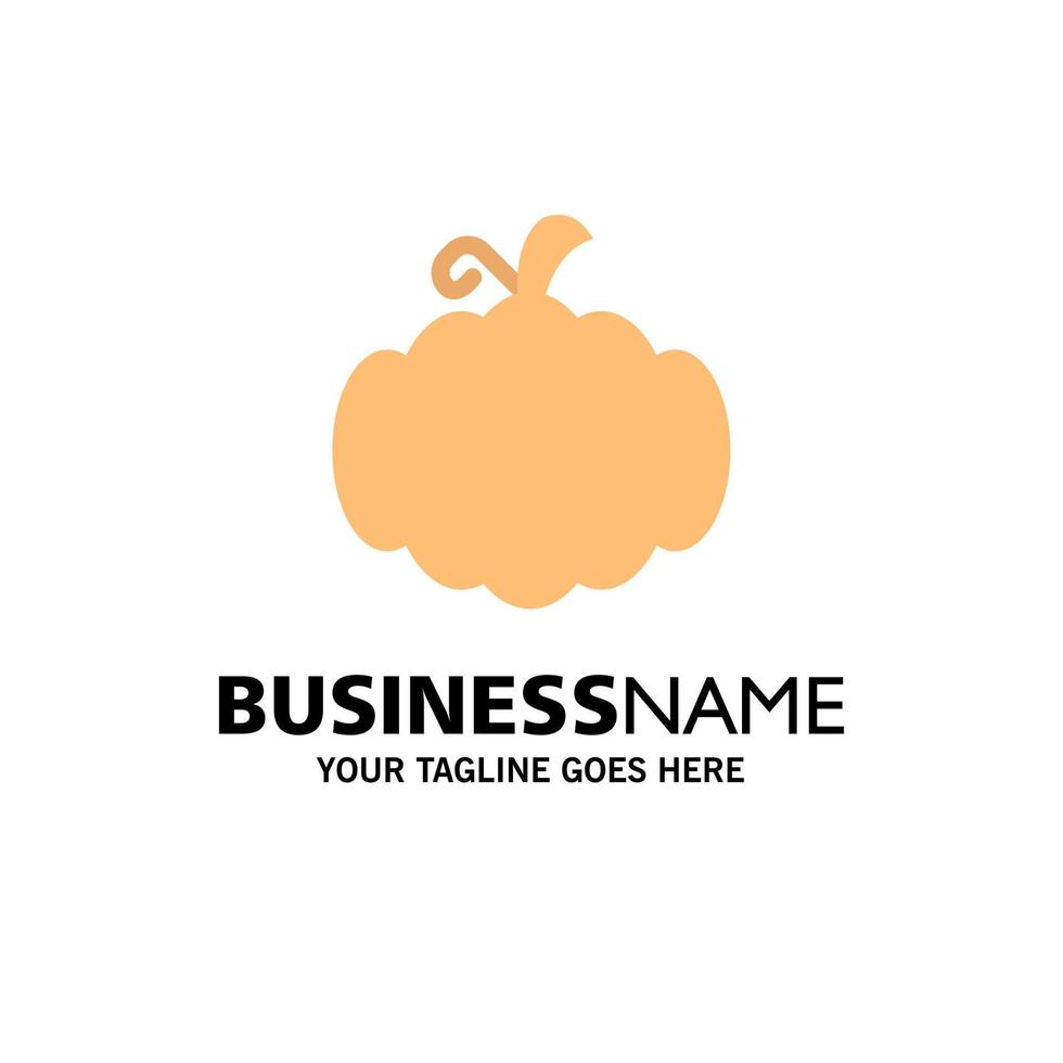 Cucurbit Halloween Pumpkin Canada Business Logo Template Flat Color vector