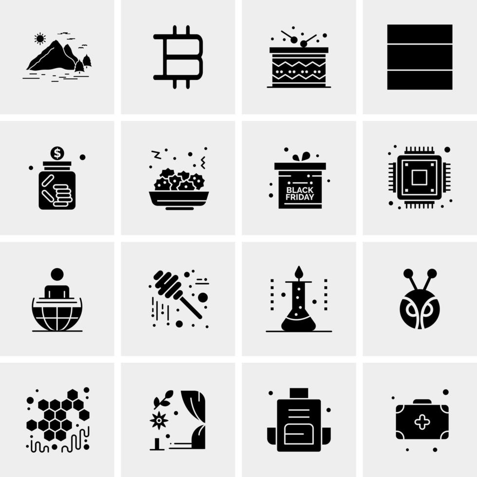 16 Universal Business Icons Vector Creative Icon Illustration to use in web and Mobile Related project